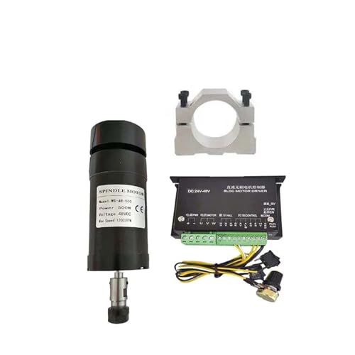48 V 500 W ER11/ER16 bürstenlose Spindel + 55-mm-Klemme mit Schrauben + 48-V-Treiber for bürstenlosen Motor + 48 VDC 10,5-A-Netzteil(Package 3,ER11) von AYJYZHIAG