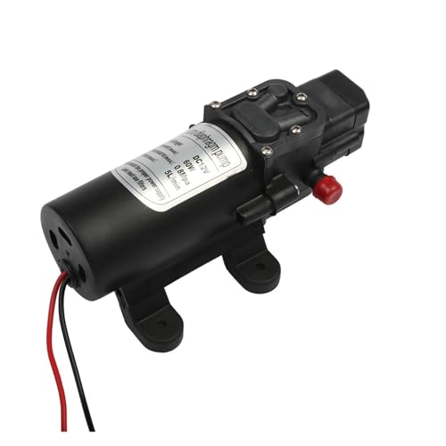 60W Mikro-Elektromembran-Wasserpumpe DC 12V Automatischer Schalter 5L/min Autowasch-Sprühwasserpumpe 0,8Mpa(A and adaptor 1) von AYJYZHIAG