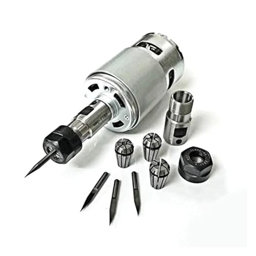 775 DC Motor 12-36V Kugellager Spindel Motor Mit ER11 Verlängerung Stange Carving Messer for CNC Router Maschine 1610/2417/ 3018(Motor set) von AYJYZHIAG