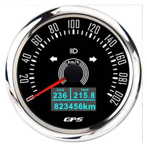 85MM GPS Tachometer Mit Antenne Wasserdicht Speed ​​Meter Kilometerzähler Gauge Reise(White) von AYJYZHIAG