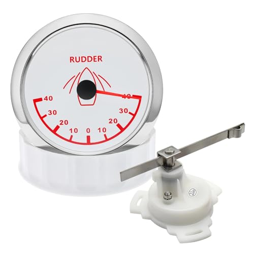 85mm 0-190ohm Ruder Winkel Gauge for Boot Marine Anzeige Sensor Mit Rot LED Hintergrundbeleuchtung(Soap holder) von AYJYZHIAG