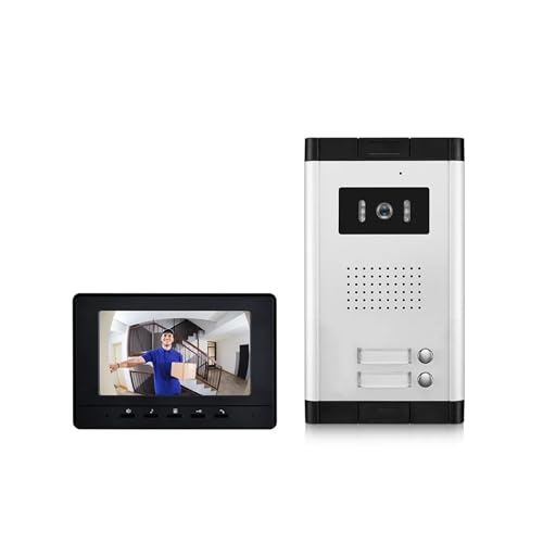 AYJYZHIAG 1-2 Einheiten Wohnung Video Türklingel Intercom System for Haus Gebäude Wohnungen Sicherheit Tür Telefon Monitor(V70HB-520-1V1) von AYJYZHIAG