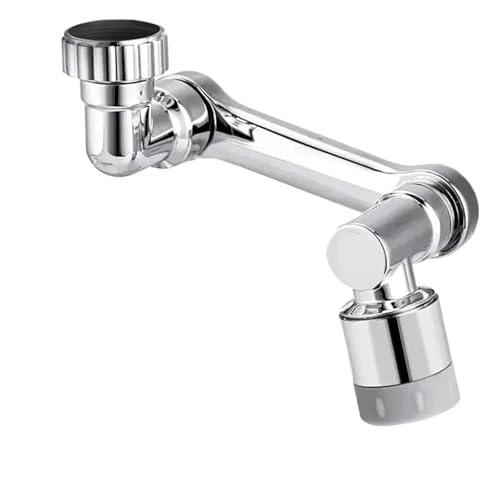 AYJYZHIAG 1-2 Stück Wasserhahnverlängerung, Roboterarm aus Legierung, 1080 ° drehbar, universelle, schwenkbarer Wasserhahn for Badezimmerwaschbecken(Dual Mode 1pcs) von AYJYZHIAG