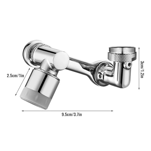 AYJYZHIAG 1080 ° Universal Rotation Wasserhahn Sprühkopf Dual Abwasser Waschbecken Küche Roboter Arm Verlängerung Wasserhähne Belüfter Bubbler Düse(Double Outlet Type A) von AYJYZHIAG