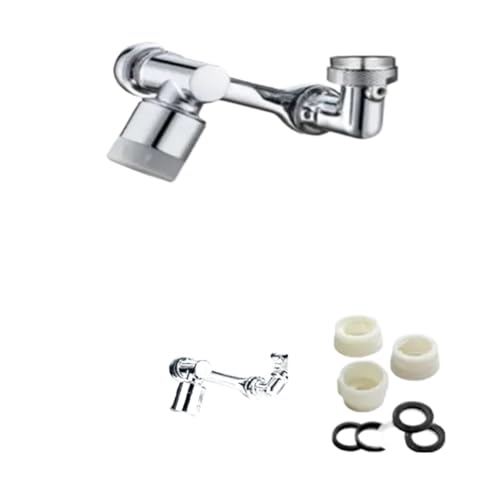 AYJYZHIAG 1440 ° drehbarer multifunktionaler Verlängerungshahn Universal-Wasserhahn-Spritzfilter Badezimmer-Waschbecken Küchenhahn-Düsen-Verlängerungsadapter(Two Mode 1080) von AYJYZHIAG