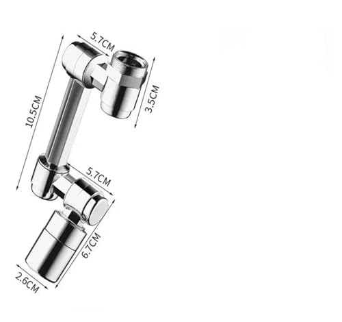 AYJYZHIAG 1440 ° drehbarer multifunktionaler Verlängerungshahn Universal-Wasserhahn-Spritzfilter Badezimmer-Waschbecken Küchenhahn-Düsen-Verlängerungsadapter(Two Mode 1440) von AYJYZHIAG