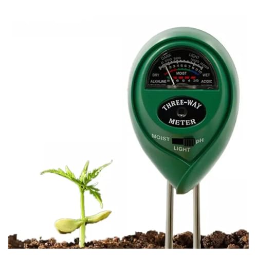 AYJYZHIAG 4 in 1 Feuchtigkeit Sonnenlicht PH Meter Boden Wasser Säure Feuchtigkeit Licht PH Test Garten Pflanzen Feuchtigkeit Tester Test Instrument(3 In 1) von AYJYZHIAG