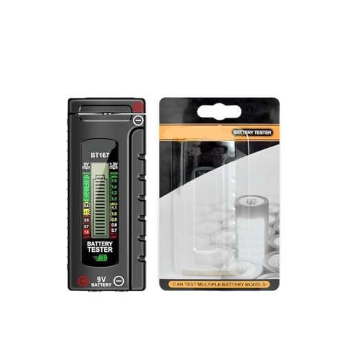 AYJYZHIAG BT167 Tester Volt Test Batterie Detektor Knopfzelle Power Diagnose LCD Display C AA AAA D 9V 1,5V Universal Werkzeug von AYJYZHIAG