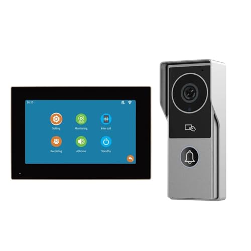 AYJYZHIAG Drahtlose WiFi-Video-Türklingel 1080P 10 Zoll 7-Farben-Touchscreen Smart APP Home Intercom Kit for RFID-Zugangskontrollsystem von AYJYZHIAG