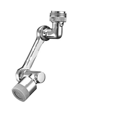 AYJYZHIAG Edelstahl 1080 Universal Rotation Wasserhahn Roboterarm Metall Schwenkbare Verlängerung Belüfter Küche Waschbecken Spritzdüse(1080 Degree Double) von AYJYZHIAG