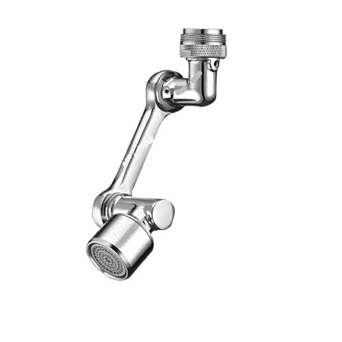 AYJYZHIAG Edelstahl 1080 Universal Rotation Wasserhahn Roboterarm Metall Schwenkbare Verlängerung Belüfter Küche Waschbecken Spritzdüse(1080 Degree Single) von AYJYZHIAG