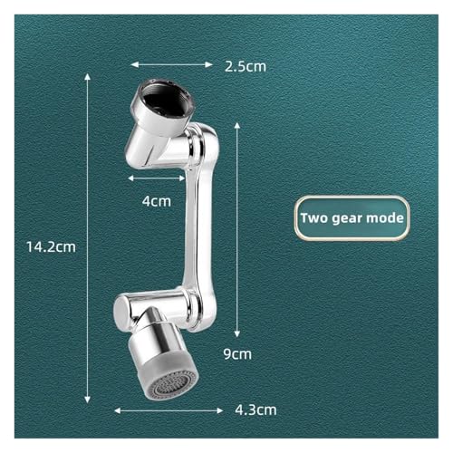 AYJYZHIAG Mechanischer Arm Universalhahn 1080 Grad Wasserhahn Badezimmer Waschbecken Bubbler Einzelgetriebe Doppelgetriebe optional(02) von AYJYZHIAG