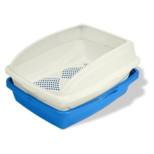 AYJYZHIAG Pets Große Katzentoilette mit Sieb und Rahmen, hohe Seitenwände, CP5 von AYJYZHIAG