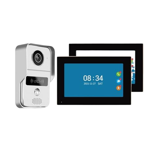 AYJYZHIAG Smart 7 Zoll 2 Monitor WiFi 1080P Video Türklingel Outdoor Kamerasystem Intercom Induktive Karte Entsperren mit Schloss von AYJYZHIAG