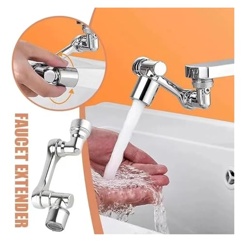 AYJYZHIAG Universal 1080 ° Rotation Wasserhähne Extender Sprayer Kopf Küche Roboter Arm Verlängerung Wasserhahn Belüfter Mixer Bubbler Düse(1080 Single Mode) von AYJYZHIAG