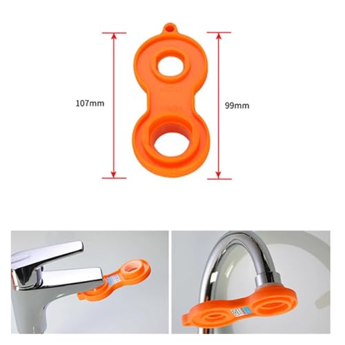 AYJYZHIAG Universal Wasserhahn Rotation Extender Schwarz Belüfter Splash Filter Küche Tap Waschbecken Armaturen Bubbler Düse Roboter Arm(Plastic Wrench) von AYJYZHIAG