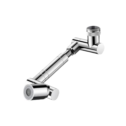 AYJYZHIAG Wasserhahnverlängerung aus Metall, 1440° drehbar, Wasserhahnbelüfter, Wasserhahnaufsatz mit Innen-/Außengewinde, Roboterarm, Spülbeckenbelüfter von AYJYZHIAG