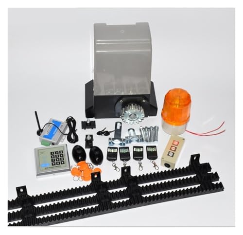 AYJYZHIAG Wechselstrommotor, 6 m oder 7 m Nylongestelle, 800 kg, automatischer Schiebetoröffnermotor mit 4 Fernbedienungen und optionalen Teilen(Kit1) von AYJYZHIAG
