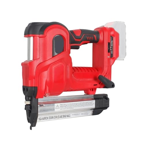 Akku-Nagelpistole, elektrischer Hefter, effiziente wiederaufladbare Holzbearbeitungs-Nagelmaschine, geeignet mit Lithium-Batterie(Red) von AYJYZHIAG