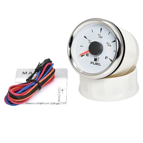 Auto Boot 2 "52mm Tankanzeige 0-190ohm,240-33ohm,0-180ohm Optional Öl Tank Meter 8 Farbe Hintergrundbeleuchtung Wasserdicht IP67(WS) von AYJYZHIAG