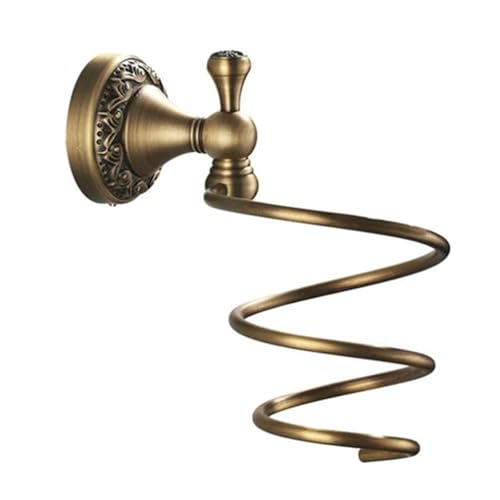 Badezimmerzubehör Antik Bronze Handtuchablage Toilettenpapierhalter Seifenhalter Handtuchhalter Wäscheständer ELF4001(Hair dryer holder) von AYJYZHIAG