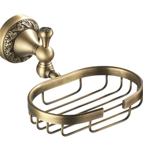 Badezimmerzubehör Antik Bronze Handtuchablage Toilettenpapierhalter Seifenhalter Handtuchhalter Wäscheständer ELF4001(Holder) von AYJYZHIAG