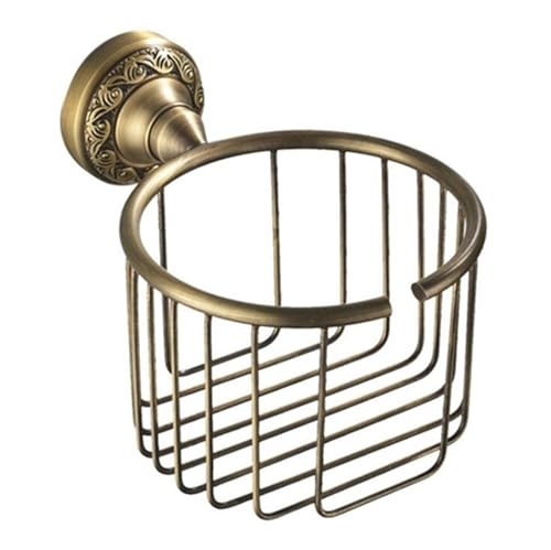 Badezimmerzubehör Antik Bronze Handtuchablage Toilettenpapierhalter Seifenhalter Handtuchhalter Wäscheständer ELF4001(Tissue holder) von AYJYZHIAG
