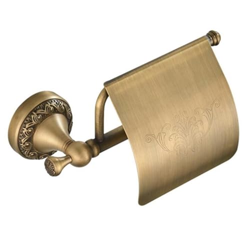 Badezimmerzubehör Antik Bronze Handtuchablage Toilettenpapierhalter Seifenhalter Handtuchhalter Wäscheständer ELF4001(Toilet paper holder) von AYJYZHIAG
