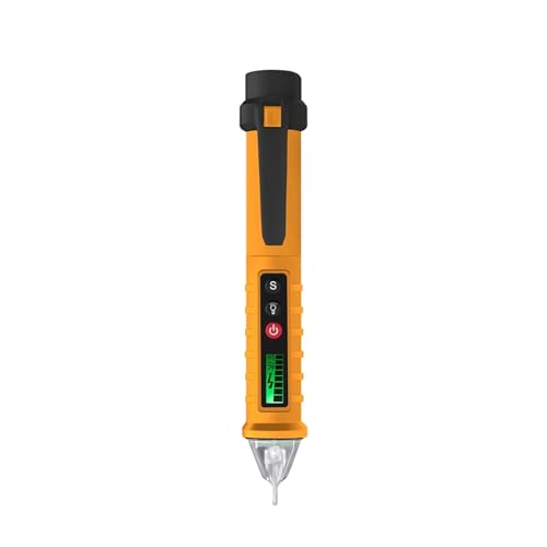 Berührungsloser Teststift 12-1000 V Wechselspannungsdetektoren Leicht zu transportierende leichte Gadgets Volt Stromtester Meter(Yellow) von AYJYZHIAG