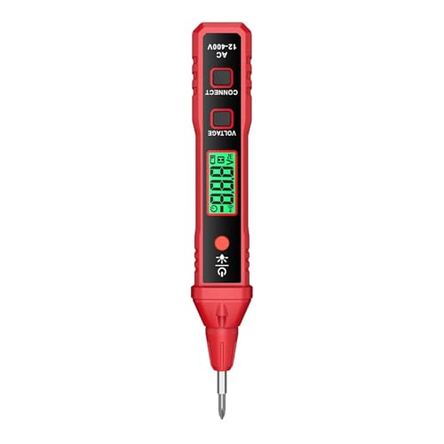 Berührungsloser Wechselspannungstester, digitaler Spannungsprüfstift, AC 12–400 V, elektrischer Stift, Tester zur Beurteilung von stromführenden/nullpoligen Leitungen Berührungsloser Wechselspannungstester, digitaler Spannungsprüfstift, AC 12–400 V, elektrischer Stift, Tester zur Beurteilung von stromführenden/nullpoligen Leitungen von AYJYZHIAG