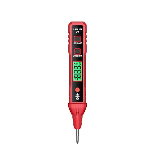 Berührungsloser Wechselspannungstester, digitaler Spannungsprüfstift mit Taschenlampe, AC 12–400 V, elektrischer Stift zur Beurteilung von stromführenden/nulladrigen Leitungen Berührungsloser Wechselspannungstester, digitaler Spannungsprüfstift mit Taschenlampe, AC 12–400 V, elektrischer Stift zur Beurteilung von stromführenden/nulladrigen Leitungen von AYJYZHIAG
