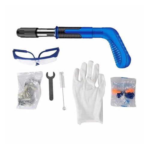 Beton Nagel Pistole Set Tragbare Schießen Maschine Mit Nägel Werkzeug Tasche Haushalt Dekor Wand Anker Draht Schlitzen Gerät(Blue nail gun) von AYJYZHIAG
