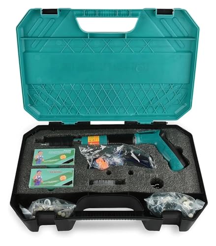 Beton Nagel Pistole Set Tragbare Schießen Maschine Mit Nägel Werkzeug Tasche Haushalt Dekor Wand Anker Draht Schlitzen Gerät(Green nail gun) von AYJYZHIAG