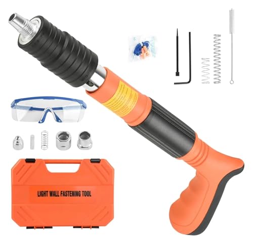 Beton Nagel Pistole Set Tragbare Schießen Maschine Mit Nägel Werkzeug Tasche Haushalt Dekor Wand Anker Draht Schlitzen Gerät(Orange nail gun) von AYJYZHIAG