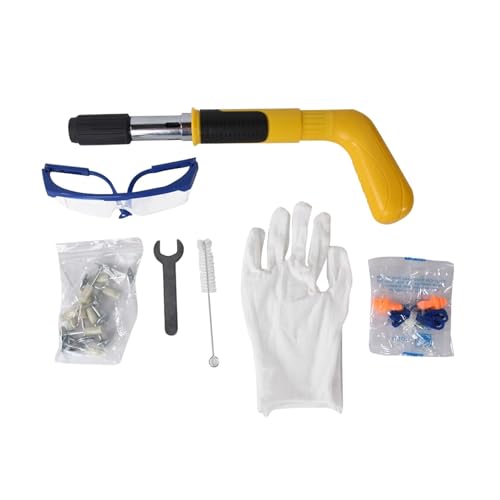 Beton Nagel Pistole Set Tragbare Schießen Maschine Mit Nägel Werkzeug Tasche Haushalt Dekor Wand Anker Draht Schlitzen Gerät(Yellow nail gun) von AYJYZHIAG