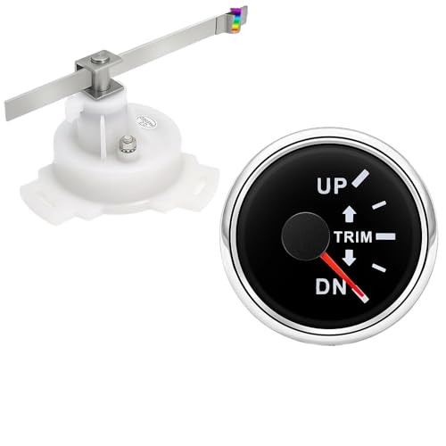 Boots-Trimmanzeige for Innenbord-Außenbordmotoren, 52 mm, Marine-Trimm-Neigungsanzeige, Meter + Sensor, Rechts-Links-Display, DN~UP, 7 Farben(Right BS) von AYJYZHIAG