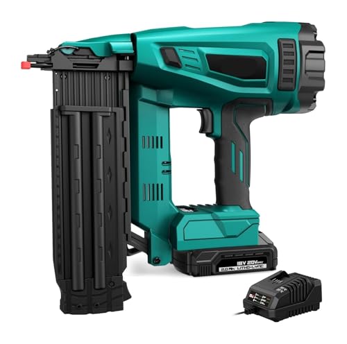 Brad Nailer 18-Gauge-Nagelpistole, batteriebetrieben, mit bürstenlosem Motor, 20-V-Akku-Nagelpistole, verstellbar for Dachverkleidungen Brad Nailer 18-Gauge-Nagelpistole, batteriebetrieben, mit bürstenlosem Motor, 20-V-Akku-Nagelpistole, verstellbar for Dachverkleidungen von AYJYZHIAG