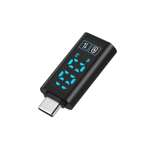 DC5-24V Schnellladeadapter PD100W Intelligentes digitales Spannungsamperemeter Telefonladetester USB Typ-C auf C(Blue) von AYJYZHIAG