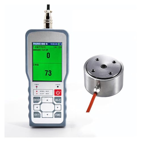 Digitales Kraftmessgerät mit Wägezellensensor, Prüfkraft-Gewichts-Push-Pull-Messgerät, Dynamometer, Spitzen-/Track-Modus ± 0,05% FS(0-1000KG Force Gauge) von AYJYZHIAG