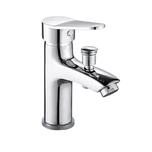 Duscharmatur Badezimmer Einloch-Waschtischarmatur mit Duschzubehör Waschbecken Wasserhahn Zubehör(Single Faucet) von AYJYZHIAG