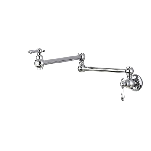 Gebürstet Gold Messing Topf Füllstoff Wasserhahn Einzigen Kaltes Wasser Küche Wand Montiert Waschbecken Drehen Klapp Auslauf Einfache installa(Chrome A) von AYJYZHIAG
