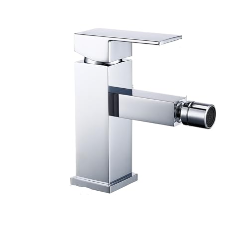 Gebürstetes Gold Bidet Wasserhahn Badezimmer Waschbecken 360 Schwenkbar Runde Düse Quadratisch Heiß und Kalt Mixer Deck montiert(30122-Chrome) von AYJYZHIAG