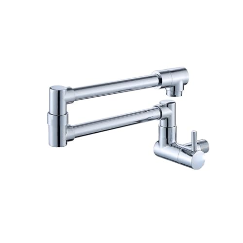 Klappbarer, verlängerter Küchenhahn, heißes und kaltes Wasser, Wäschespüle, langer, drehbarer einzelner, kalter Universalhahn, Küchenzubehör Klappbarer, verlängerter Küchenhahn, heißes und kaltes Wasser, Wäschespüle, langer, drehbarer einzelner, kalter Universalhahn, Küchenzubehör von AYJYZHIAG