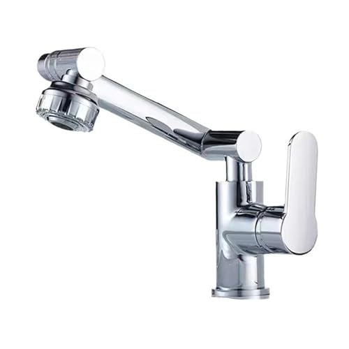 Küchenarmatur 1080° Schwenkbar Küchenspüle Wasserhahn Badezimmer Spüle Waschtischarmatur Multifunktions Kalt- und Warmwasserhahn(Silver) von AYJYZHIAG