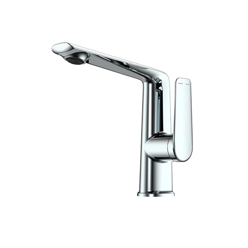 Luxus-Badezimmerarmaturen Waschtischarmatur Spültischarmatur Gourmet-Waschbeckenarmatur Heiß-Kaltwasserhahn Messing Chrom Schwarz Gebürstetes Gold(Chrome) von AYJYZHIAG