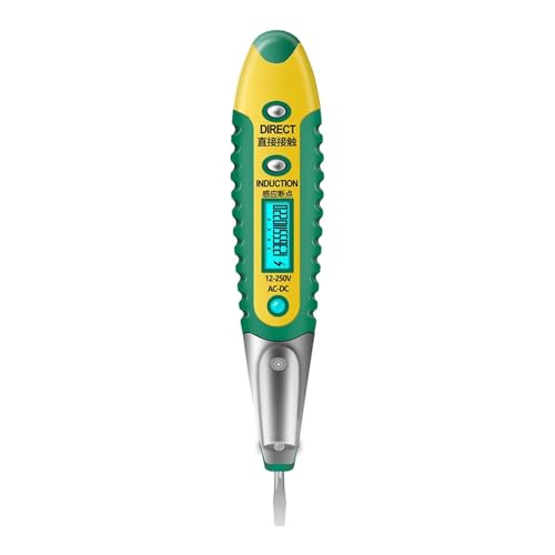 MultiDigital Tester Stift AC DC 12-250V Strom Messung Induktion Spannung Detektor Test Nacht visionLCD Display(Green) von AYJYZHIAG