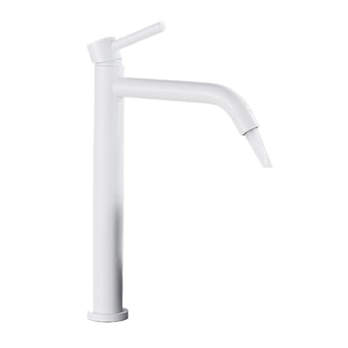 Schwarzer Waschbeckenhahn Badezimmer Waschbecken Wassermischbatterie Heißes Kaltes Wasser Wasserhahn Gebürsteter Goldhahn(White) von AYJYZHIAG