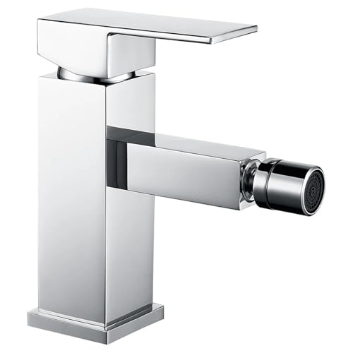 Toiletten-Bidet-Wasserhahn-Set, Messing-Handbidet-Wasserhahn for Badezimmer, Einhebel-Waschbecken, Mischbatterie, Kalt- und Warmwasserhahn(Silver) von AYJYZHIAG