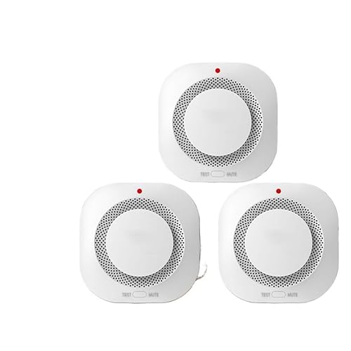 Unabhängiger Rauchmelder, Brandschutz, Räucherei, Haussicherheitssystem, mit LED-Anzeige und Testtaste(4pcs NO Battery) von AYJYZHIAG