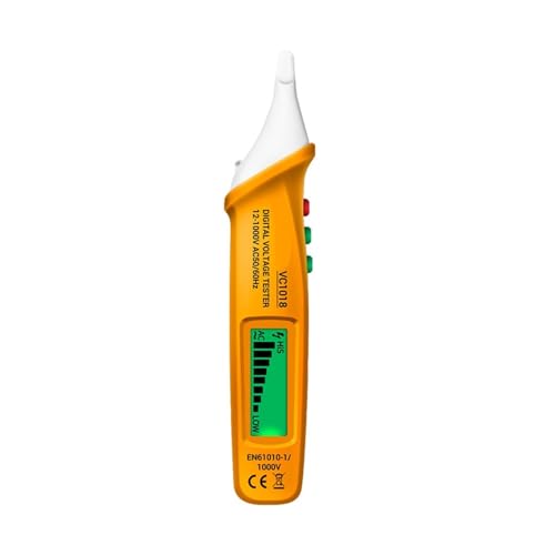 VC1019 Intelligenter Sprachübertragungs-Teststift 12V-1000V Infrarotsensor-Positionierungsspannungstester Elektrischer Kabeldetektor(VC1018 Yellow) von AYJYZHIAG